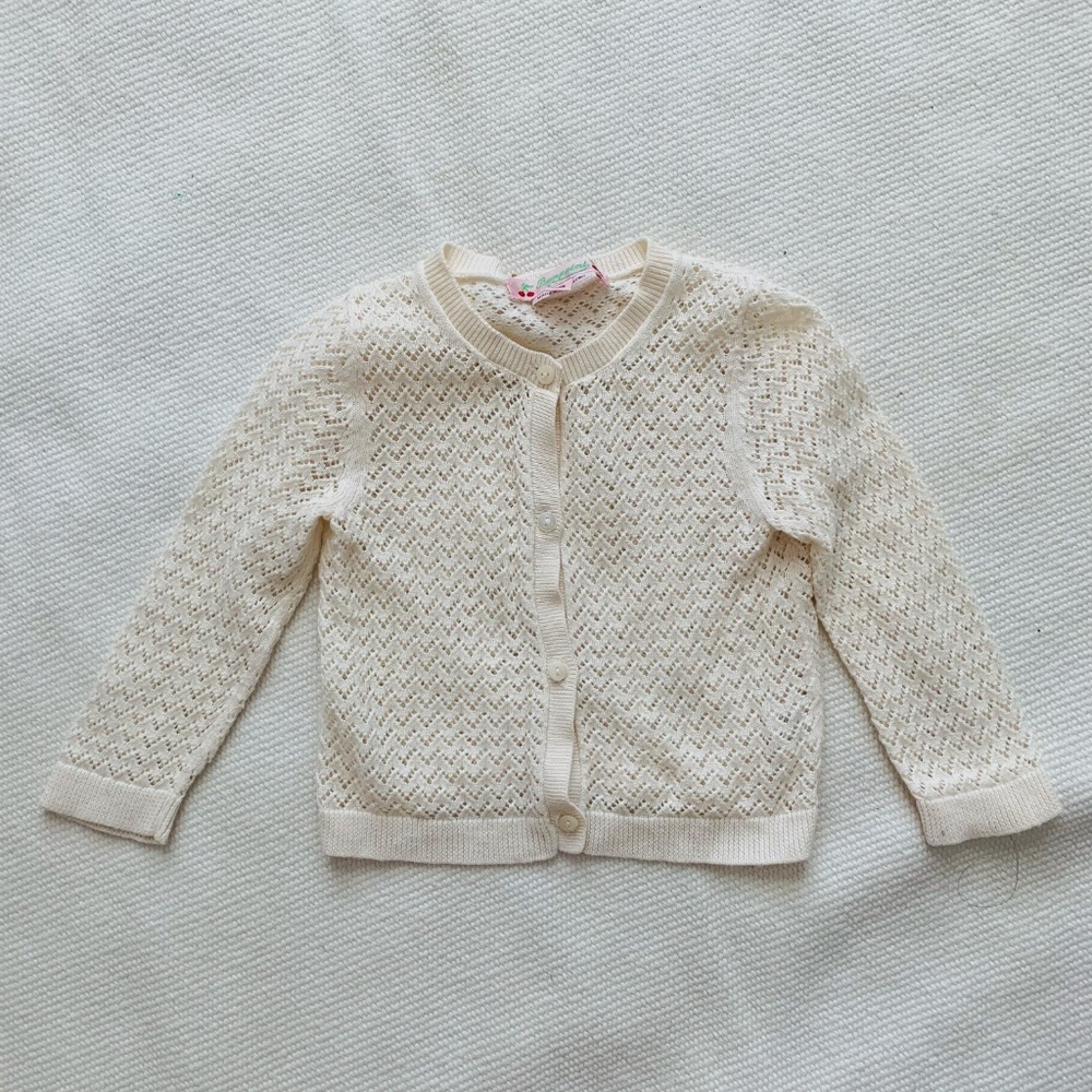 Bonpoint Girls Crochet Cardigan - Size 12m